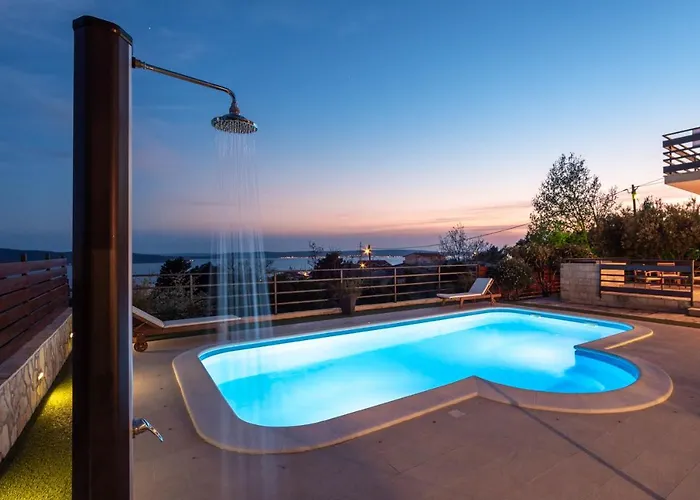 Magic View With Private Heated Pool Villa Kaštela